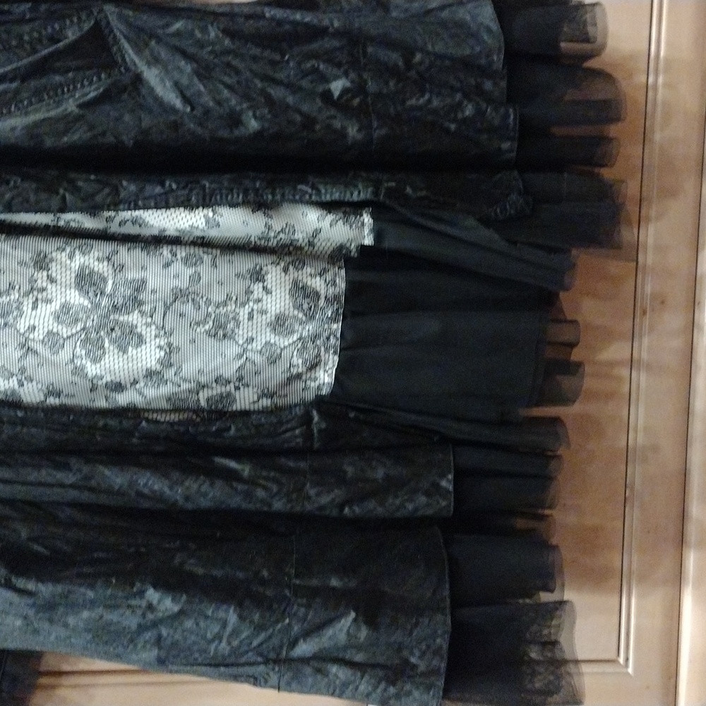 🖤Vtg Betsey Johnson Whimsigoth Crinoline Trench Coat - Picture 9 of 17